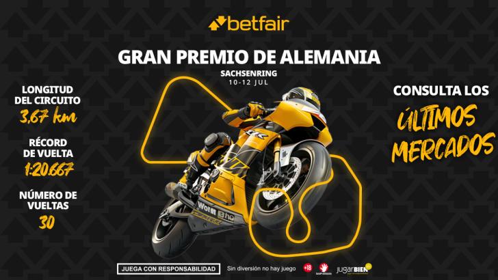 Gran Premio de Alemania MotoGP 2026: horarios, pronósticos y dónde ver la carrera de Sachsenring